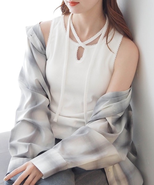 tiptop（ティップトップ） タンクトップ ノースリーブ テレコ