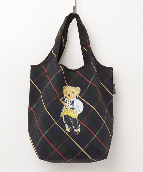 POLO RALPH LAUREN(ポロラルフローレン) エコバッグ 折りたたみ ポロ ベア 折りたたみ バッグ グレー｜ポロ ラルフ ローレン