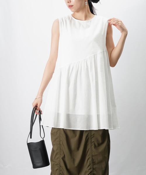 tシャツ LC/LLL ノースリーブティアードチュニック レディース LADY LUCK LUCA tシャツ LC/LLL ノースリーブティアード