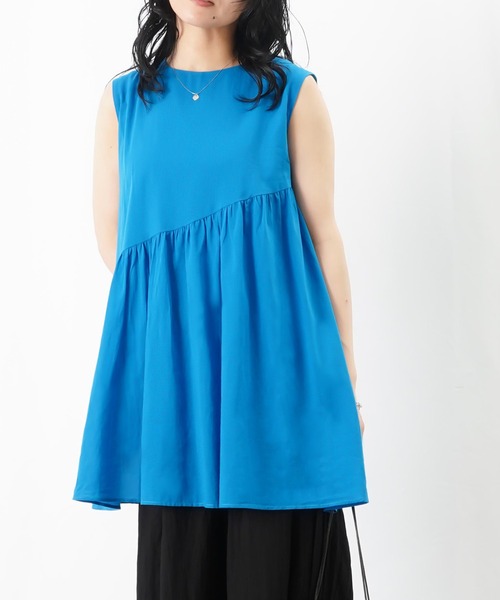 tシャツ LC/LLL ノースリーブティアードチュニック レディース LADY LUCK LUCA tシャツ LC/LLL ノースリーブティアード