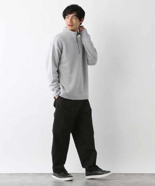 「GLOBAL WORK」 長袖Tシャツ LARGE チャコールグレー メンズ