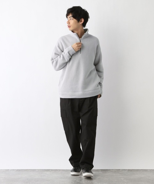 「GLOBAL WORK」 長袖Tシャツ LARGE チャコールグレー メンズ