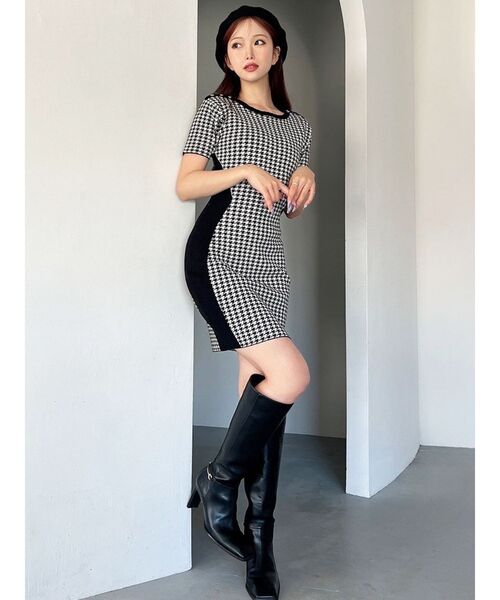 RESEXXY（リゼクシー） ワンピース ハウンドトゥースミニニット