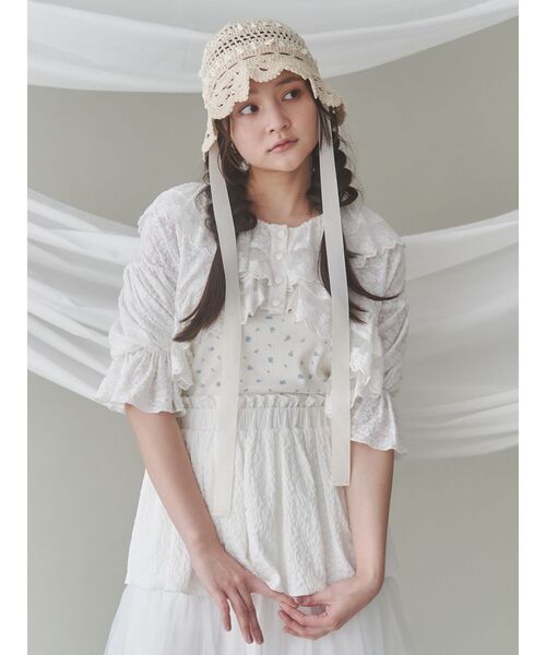 merry jenny（メリージェニー） カーディガン スカラップfrillボレロ