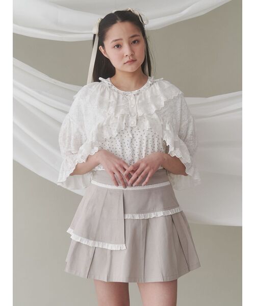 merry jenny（メリージェニー） カーディガン スカラップfrillボレロ