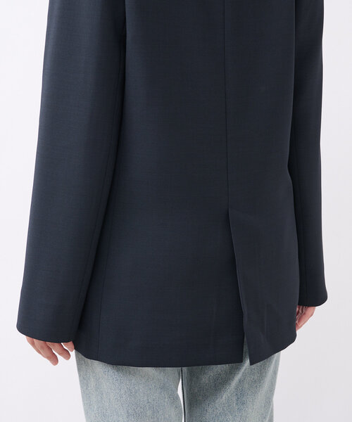 ウール混防シワテーラードジャケット ダブルテーラードジャケット