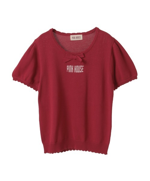 PINK HOUSE / ピンクハウス ロゴリボンニット PINK HOUSE ニット セーター ロゴリボンニット レディース
