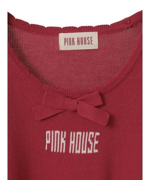 PINK HOUSE / ピンクハウス ロゴリボンニット PINK HOUSE ニット セーター ロゴリボンニット レディース
