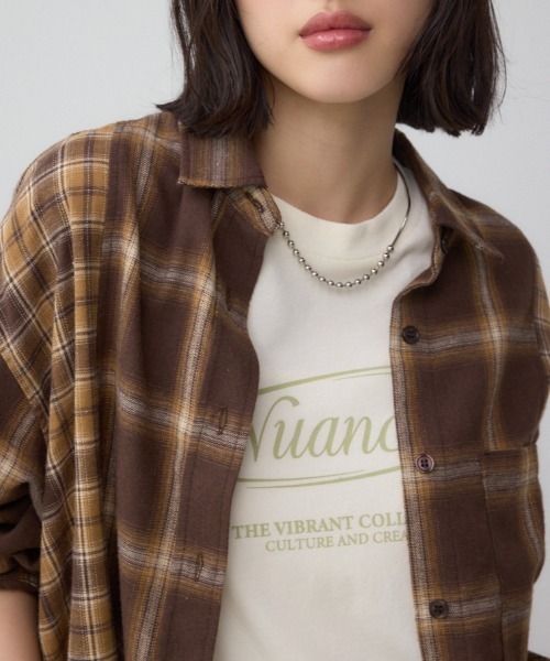 マウジー チェックトップス MOUSSY（マウジー） ブラウス シャツ LOOSE CHECK シャツ レディース