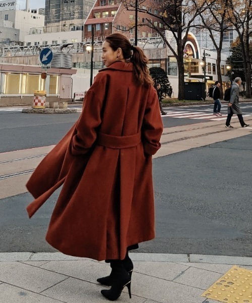 「rienda」 チェスターコート SMALL ブラック レディース_画像4