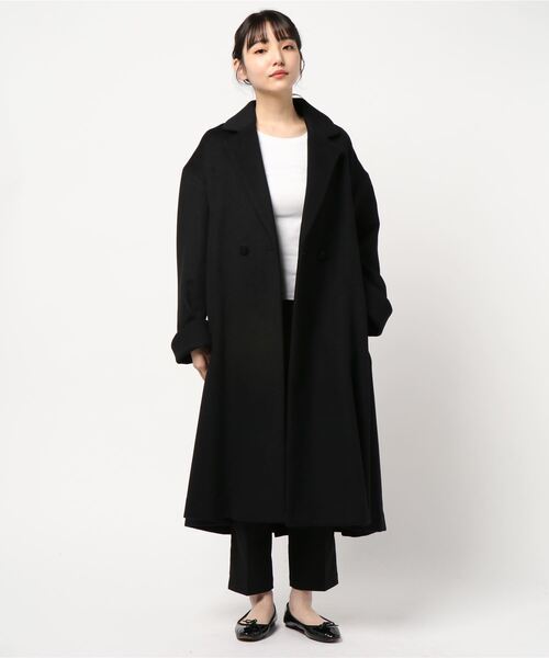 「rienda」 チェスターコート SMALL ブラック レディース_画像7