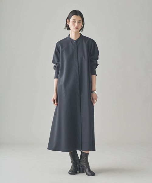 【最終】ゴーシュ　バンドカラーワンピース Curensology（カレンソロジー） ワンピース /ウールバンドカラー