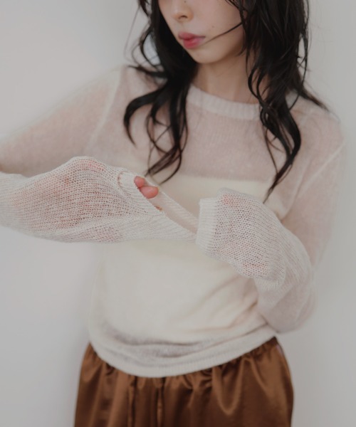 【らむ】L'Appartement 今季購入シアーモヘアニット SHEER MOHAIR KNIT