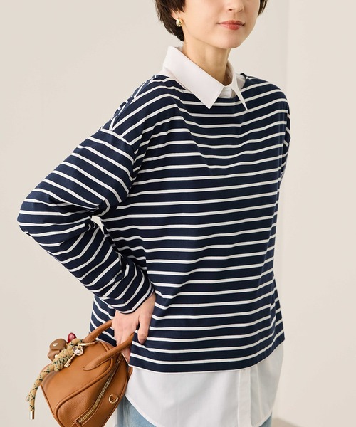 ROPE' PICNIC（ロペ ピクニック） tシャツ ボックスシルエットボーダー