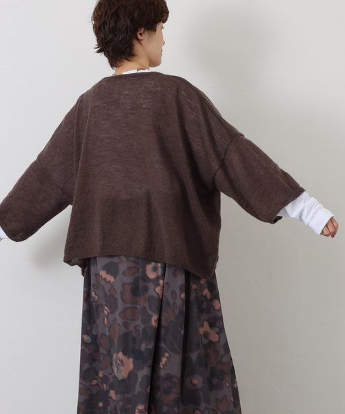 【1度着用のみ美品】 ジャーナルスタンダード モへヤMIX ショートプルオーバー journal standard L'essage（ジャーナルスタンダード レサージュ