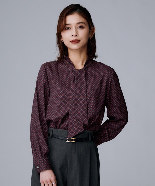 【美品】UNTITLED アンタイトル ジョーゼット とろみ ボウタイ ブラウス 美品】UNTITLED アンタイトル ジョーゼット とろみ ボウタイ ブラウス