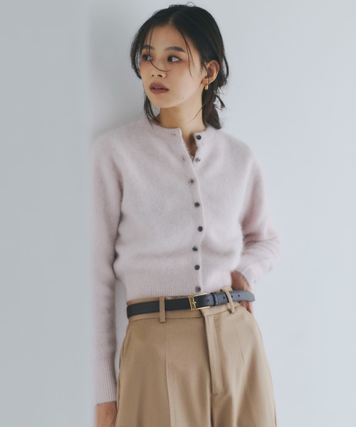 anuans ❤️ラクーンフォックスショートカーディガン【モカ】 anuans｜ラクーンフォックスショートカーディガン | Rakuten Fashion