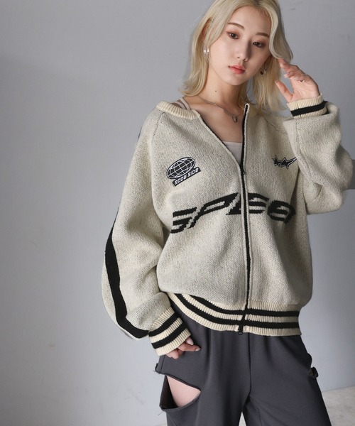 「Java」 ジップアップブルゾン LARGE アイボリー レディース_画像3