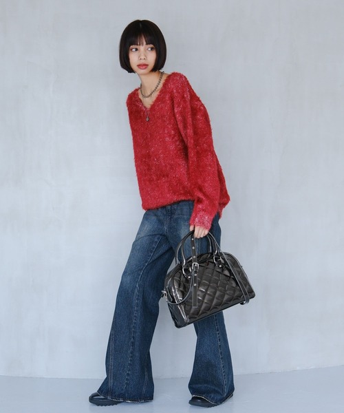 BATES ベイツ 牛革 キルティングボディバッグ PAGEBOY（ページボーイ） ボストンバッグ キルティングボストンBAG