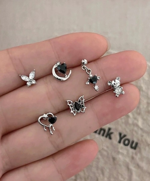 NO WAY ピアス /Bz/モチーフピアス6点セット/6点セット（RZ