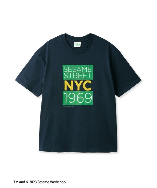 「SESAME STREET」 半袖Tシャツ MEDIUM ネイビー レディース_画像2
