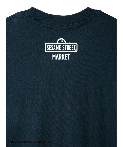 「SESAME STREET」 半袖Tシャツ MEDIUM ネイビー レディース_画像5