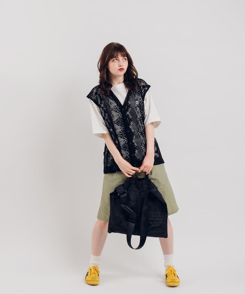 「MUHET」 ニットベスト MEDIUM ブラック レディース_画像4