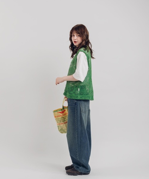 「MUHET」 ニットベスト MEDIUM ブラック レディース_画像9