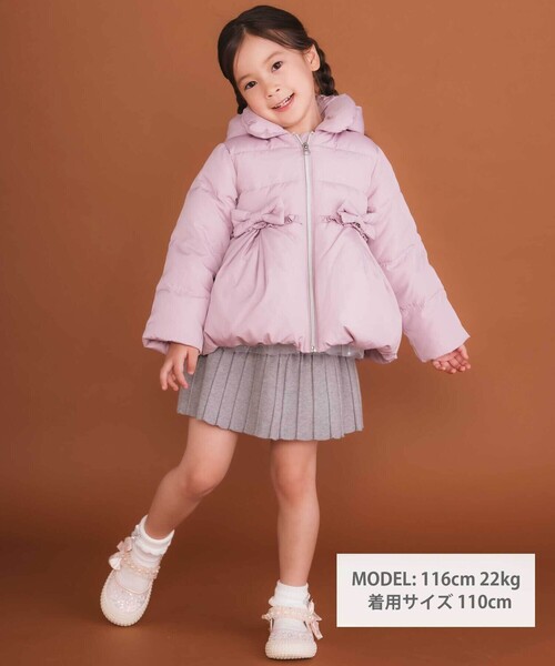 SLAP SLIP（スラップスリップ） ダウン アウター フード付き腰リボン