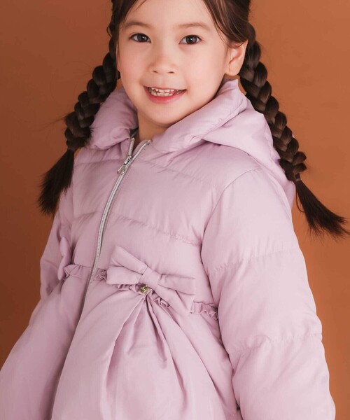 SLAP SLIP（スラップスリップ） ダウン アウター フード付き腰リボン