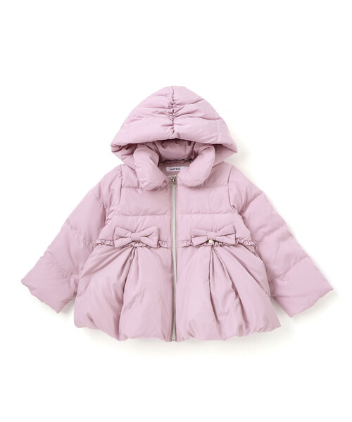 familiar 80 中綿ダウン ぺプラムリボン familiar 80 中綿ダウン ぺプラムリボン ペプラムダウンジャケット