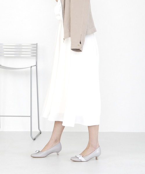 「water massage」 パンプス 22.5cm ライトグレー レディース_画像2