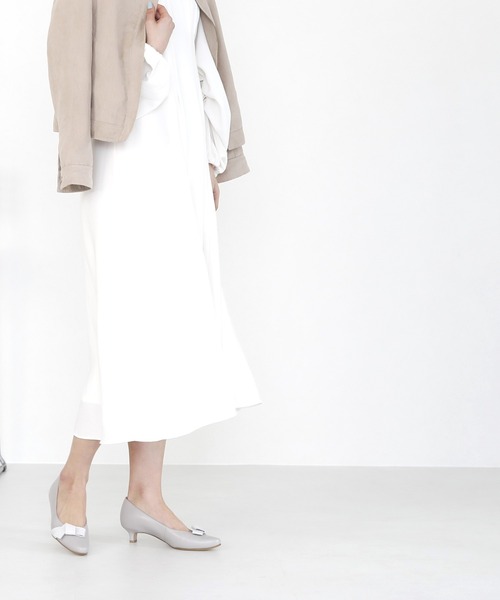 「water massage」 パンプス 22.5cm ライトグレー レディース_画像4