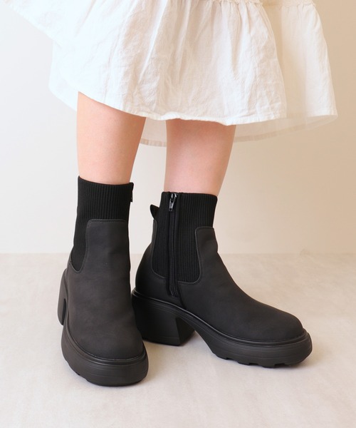 artemis by DIANA（アルテミス by ダイアナ） ブーツ ニットコンビ厚底