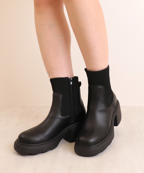 artemis by DIANA（アルテミス by ダイアナ） ブーツ ニットコンビ厚底