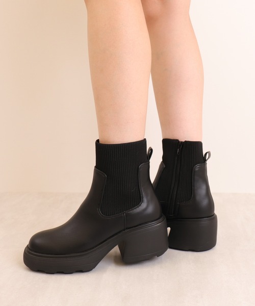 artemis by DIANA（アルテミス by ダイアナ） ブーツ ニットコンビ厚底