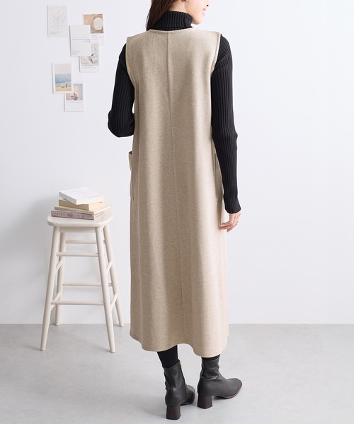 ウールライク　ジャンパースカート　ワンピース　ベージュ　2025aw 今季 ジャンパースカート ウールライクジャンパースカート : ZOZOTOWN Yahoo