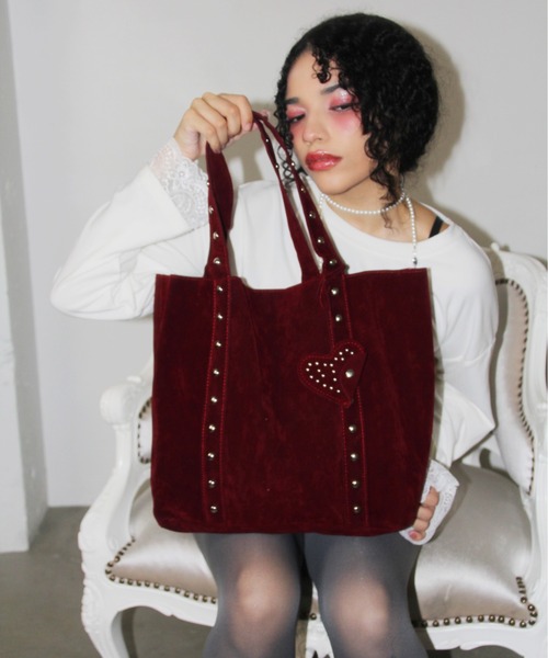 IMARI トートバッグ 「 IMARI / イマリ 」 ハート チャーム スエード