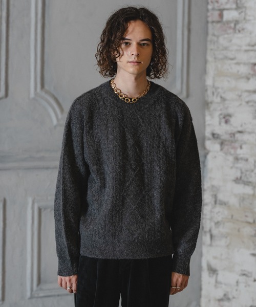 Casper John（キャスパージョン） 長袖ニット SMALL ブラック メンズ