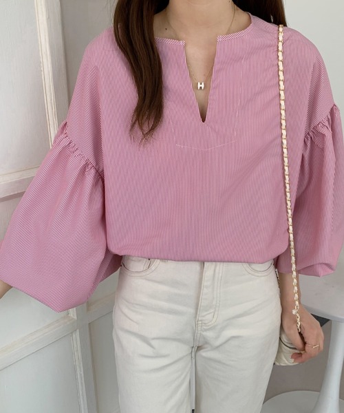 「ABITOKYO」 長袖ブラウス FREE パープル レディース_画像3