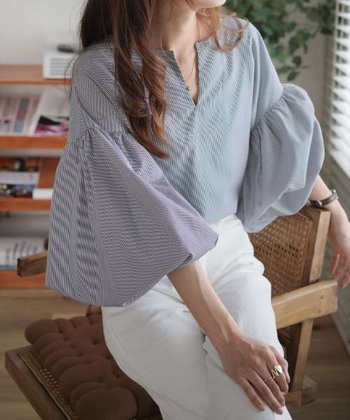 「ABITOKYO」 長袖ブラウス FREE パープル レディース_画像5