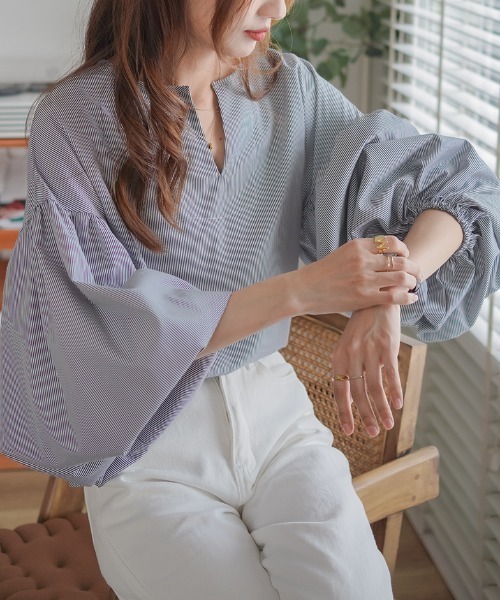 「ABITOKYO」 長袖ブラウス FREE パープル レディース_画像6