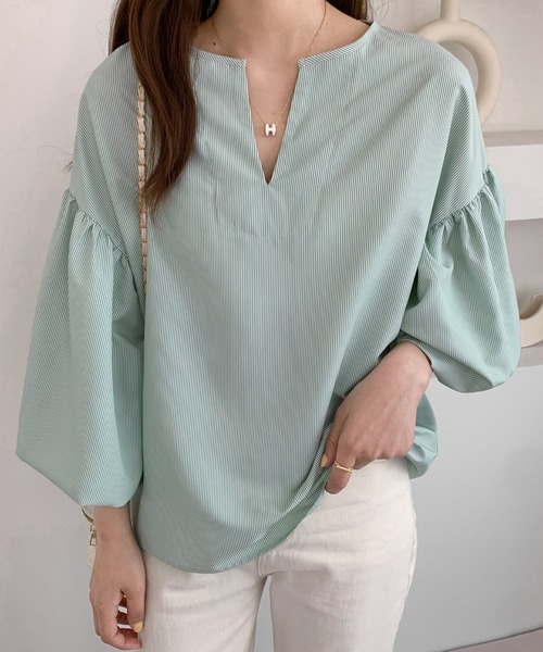 「ABITOKYO」 長袖ブラウス FREE パープル レディース_画像8