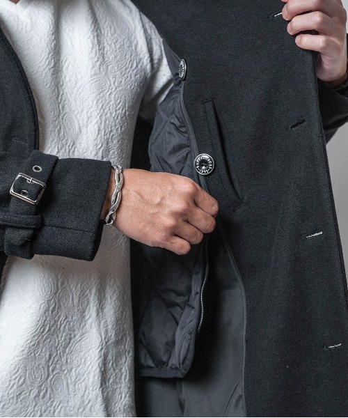 「BUFFALO BOBS」 ピーコート 2-3 ワイン メンズ_画像2