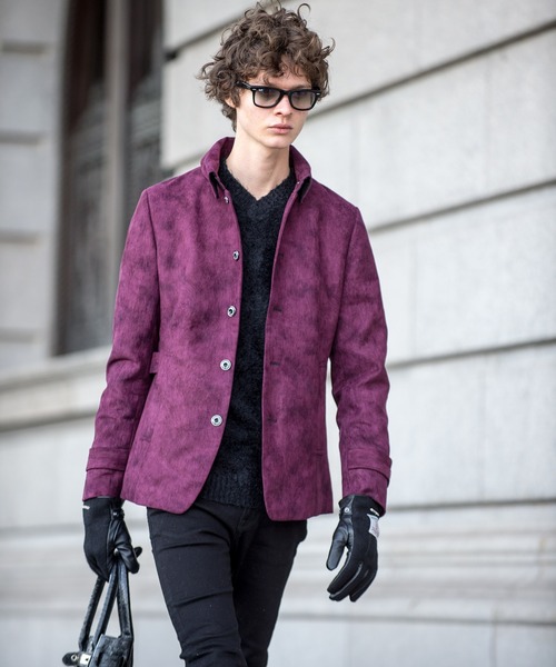 「BUFFALO BOBS」 ピーコート 2-3 ワイン メンズ_画像7