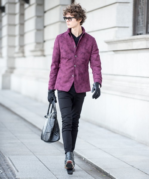 「BUFFALO BOBS」 ピーコート 2-3 ワイン メンズ_画像8