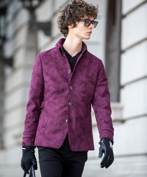 「BUFFALO BOBS」 ピーコート 2-3 ワイン メンズ_画像9