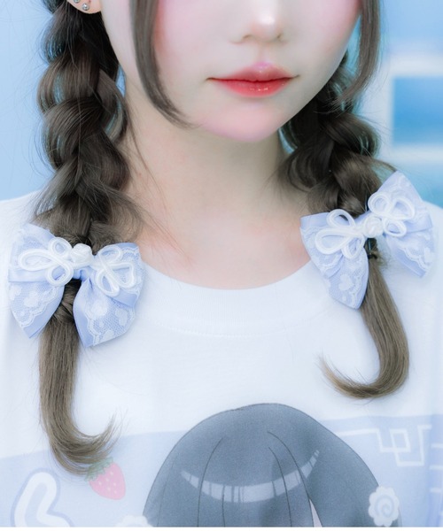 mine by LAFARY ヘアクリップ チャイナハートレースリボン : ZOZOTOWN