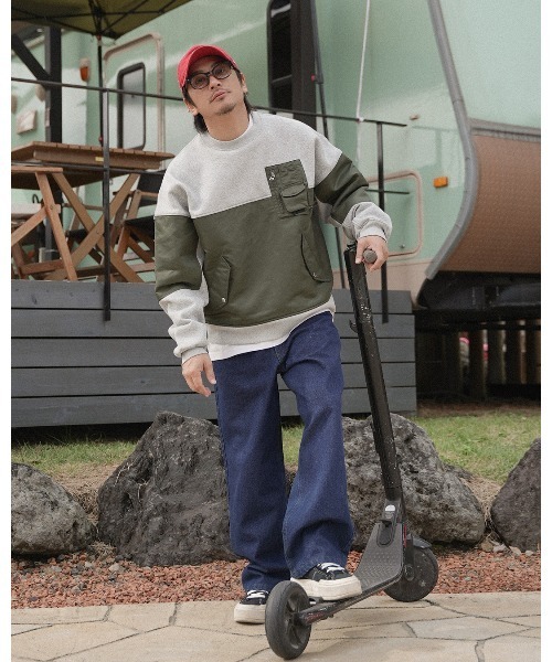 Re:room（リルーム） トレーナー スウェット スウィッチング ツイル