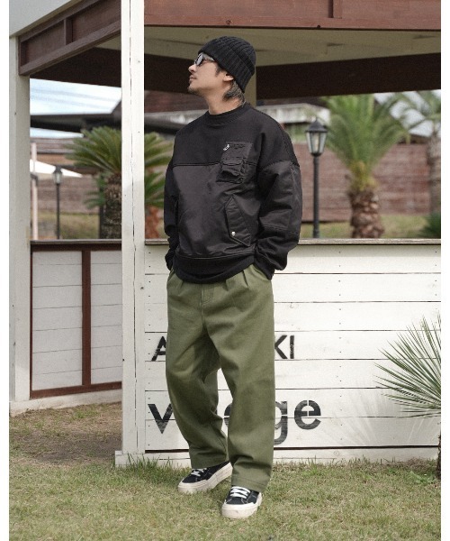 Re:room（リルーム） トレーナー スウェット スウィッチング ツイル